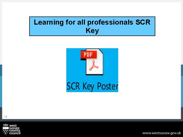 Learning for all professionals SCR Key 35 