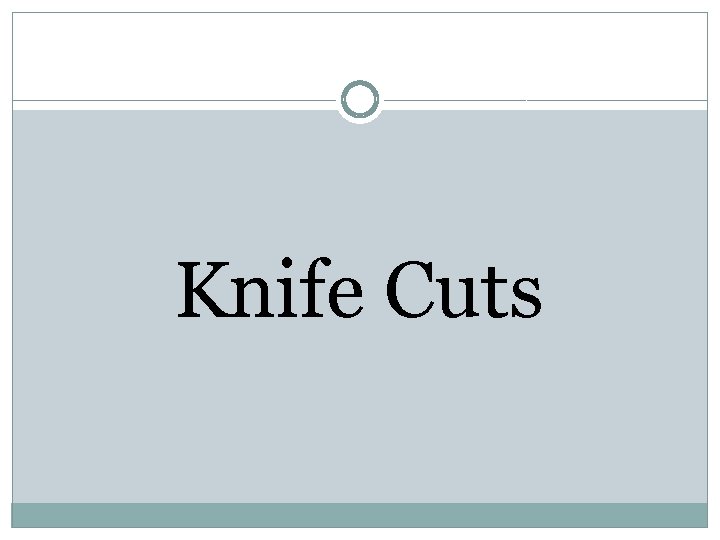 Knife Cuts 