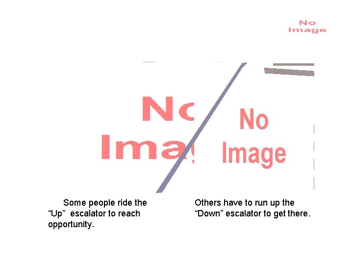 Why Targeted Universalism Some people ride the “Up” escalator to reach opportunity. Others have