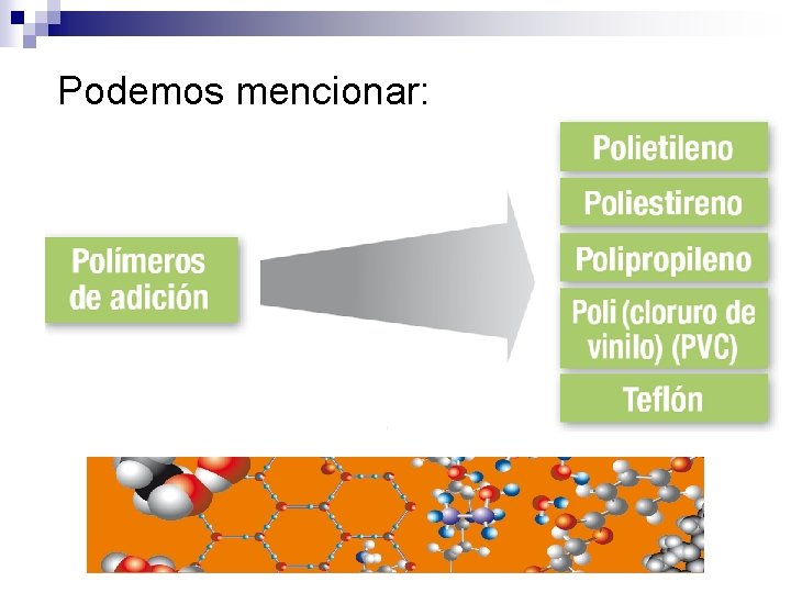 Podemos mencionar: 