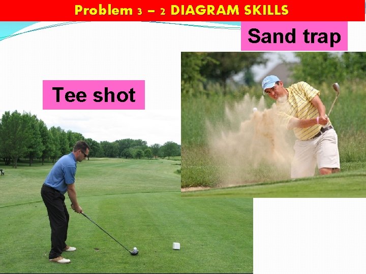 Problem 3 – 2 DIAGRAM SKILLS Sand trap Tee shot 