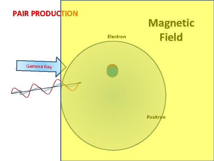 PAIR PRODUCTION Electron Magnetic Field Gamma Ray Positron 