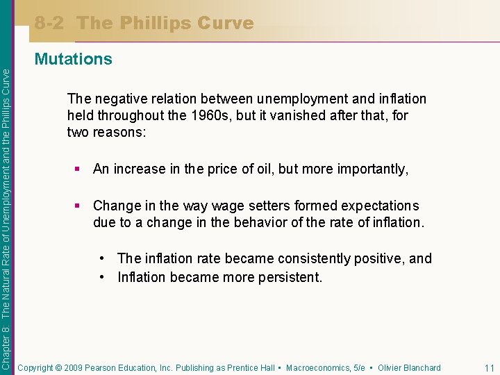 8 -2 The Phillips Curve Chapter 8: The Natural Rate of Unemployment and the
