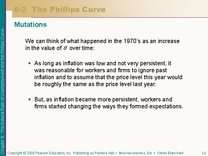 8 -2 The Phillips Curve Chapter 8: The Natural Rate of Unemployment and the