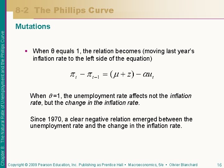 8 -2 The Phillips Curve Chapter 8: The Natural Rate of Unemployment and the