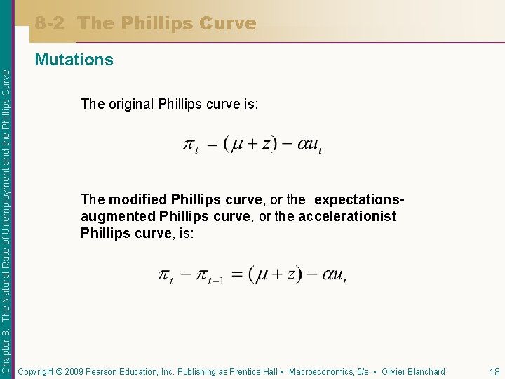 8 -2 The Phillips Curve Chapter 8: The Natural Rate of Unemployment and the