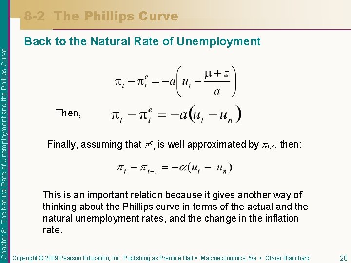 8 -2 The Phillips Curve Chapter 8: The Natural Rate of Unemployment and the