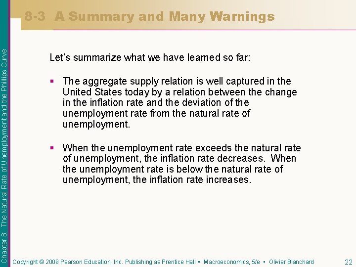 Chapter 8: The Natural Rate of Unemployment and the Phillips Curve 8 -3 A