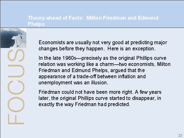 Chapter 8: The Natural Rate of Unemployment and the Phillips Curve Theory ahead of