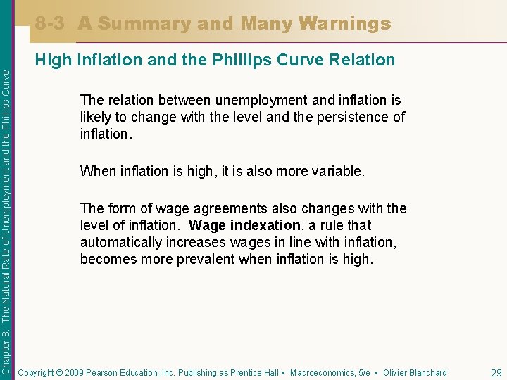 8 -3 A Summary and Many Warnings Chapter 8: The Natural Rate of Unemployment