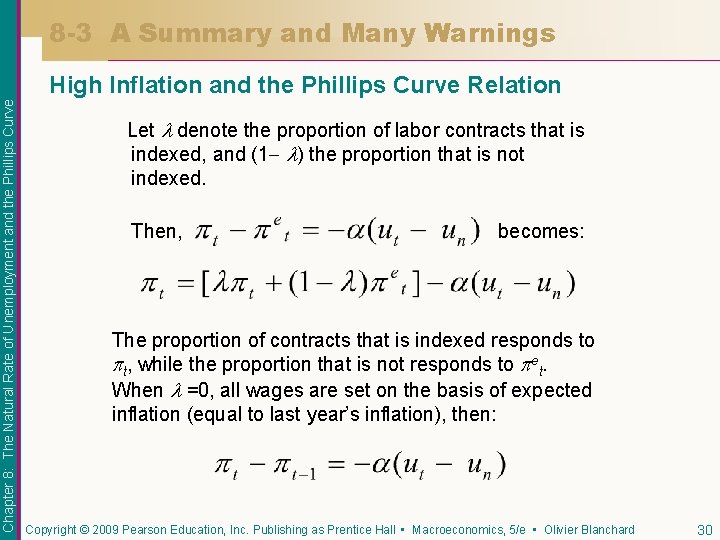 8 -3 A Summary and Many Warnings Chapter 8: The Natural Rate of Unemployment
