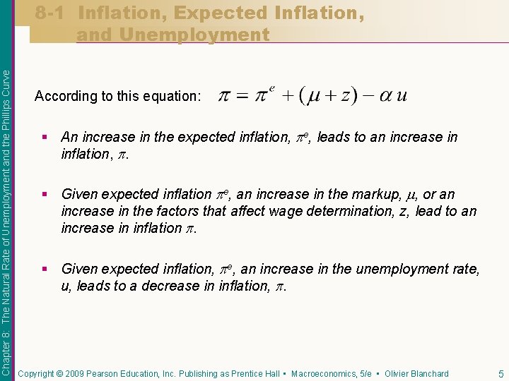 Chapter 8: The Natural Rate of Unemployment and the Phillips Curve 8 -1 Inflation,