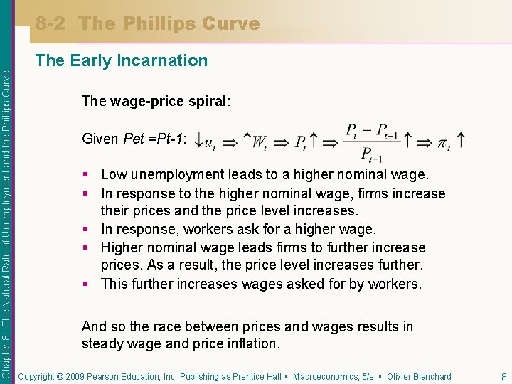 8 -2 The Phillips Curve Chapter 8: The Natural Rate of Unemployment and the