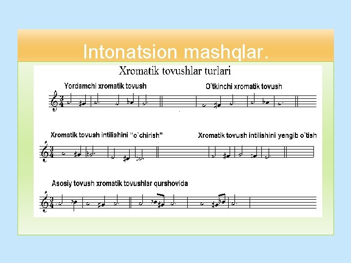 Intonatsion mashqlar. 