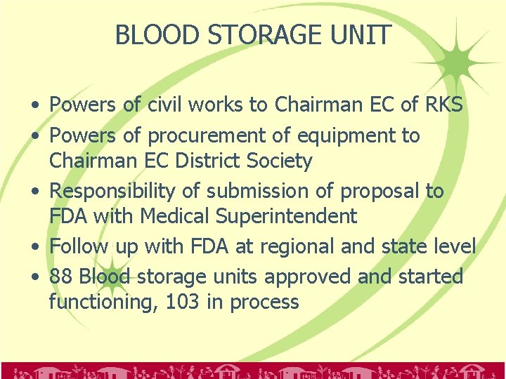BLOOD STORAGE UNIT • Powers of civil works to Chairman EC of RKS •