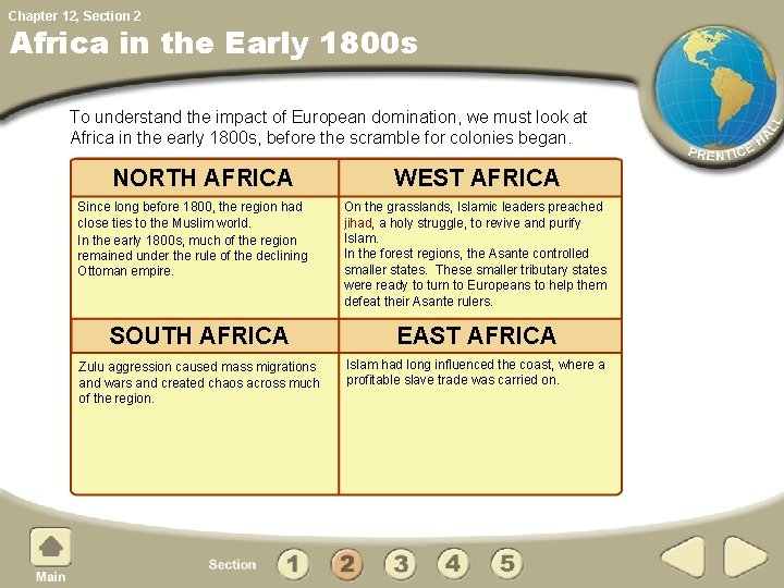 Chapter 12, Section 2 Africa in the Early 1800 s To understand the impact
