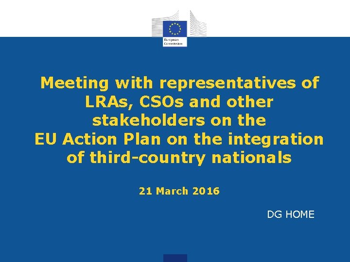 Meeting with representatives of LRAs, CSOs and other stakeholders on the EU Action Plan