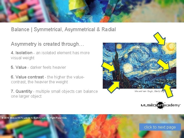 Balance | Symmetrical, Asymmetrical & Radial Asymmetry is created through… 4. Isolation - an