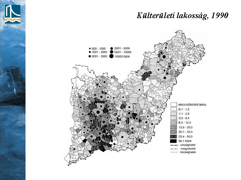 Külterületi lakosság, 1990 