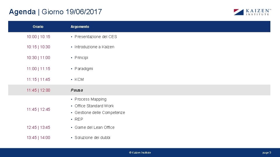 Agenda | Giorno 19/06/2017 Orario Argomento 10: 00 | 10: 15 • Presentazione del Agenda | Giorno 19/06/2017 Orario Argomento 10: 00 | 10: 15 • Presentazione del