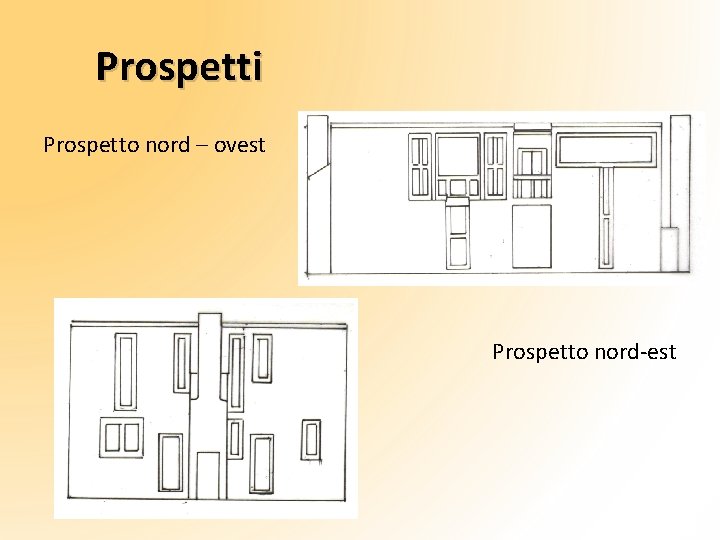 Prospetti Prospetto nord – ovest Prospetto nord-est 