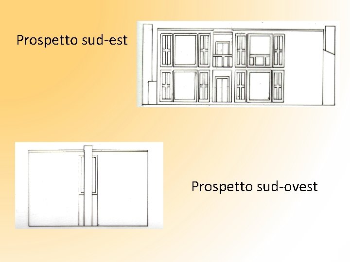 Prospetto sud-est Prospetto sud-ovest 