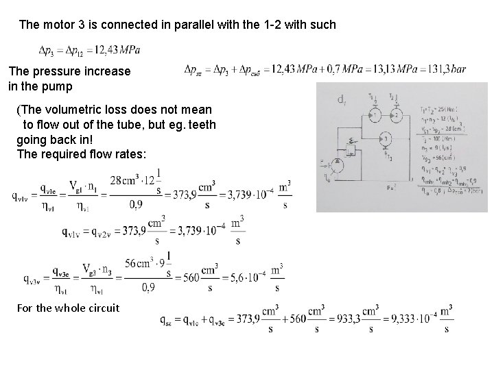 The motor 3 is connected in parallel with the 1 -2 with such The