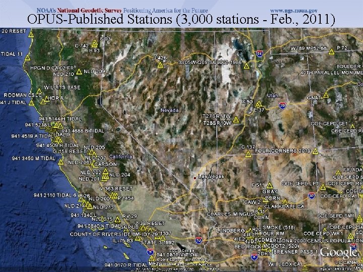 OPUS-Published Stations (3, 000 stations - Feb. , 2011) 