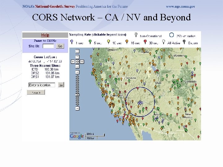 CORS Network – CA / NV and Beyond 