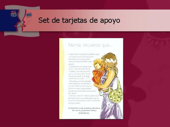 Set de tarjetas de apoyo 