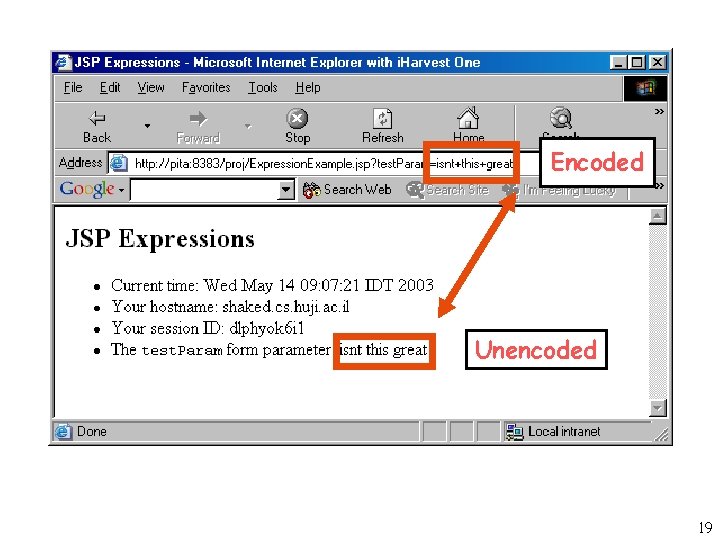 Encoded Unencoded 19 