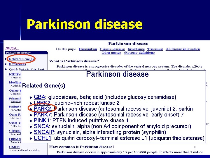 Parkinson disease 20 