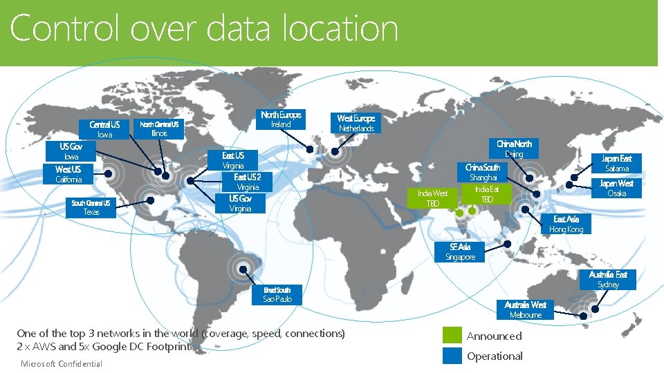 Control over data location Central US Iowa US Gov Iowa West US California South Control over data location Central US Iowa US Gov Iowa West US California South