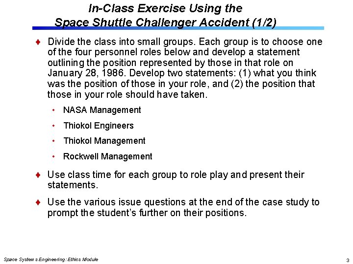 Ethics Module Space Systems Engineering version 1 0