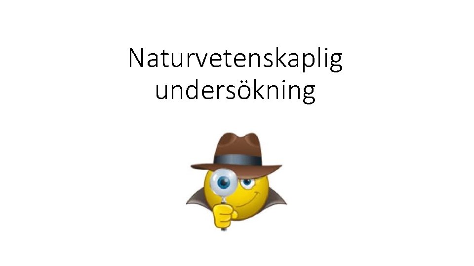 Naturvetenskaplig undersökning 