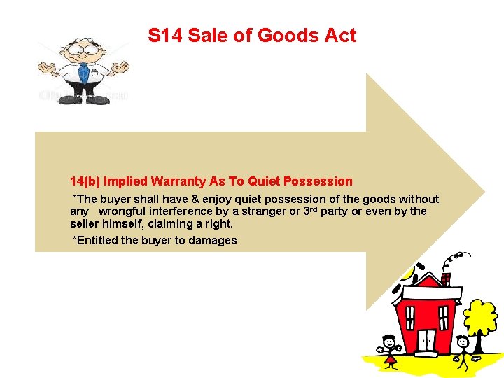 S 14 Sale of Goods Act 14(b) Implied Warranty As To Quiet Possession *The