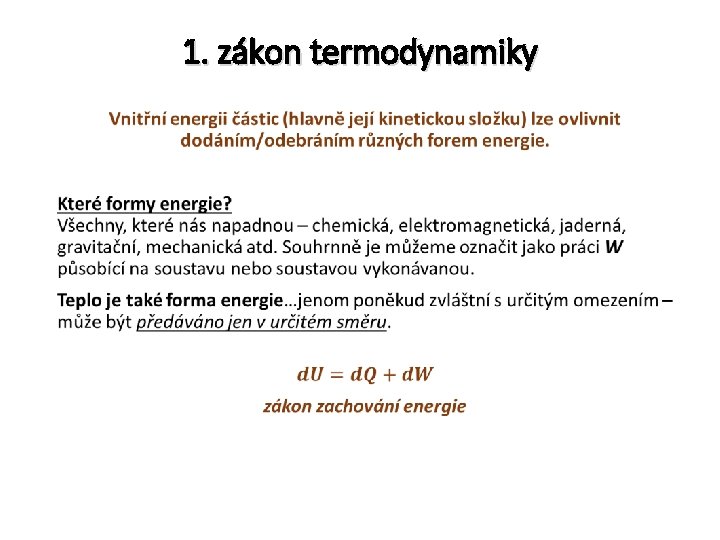 1. zákon termodynamiky • 