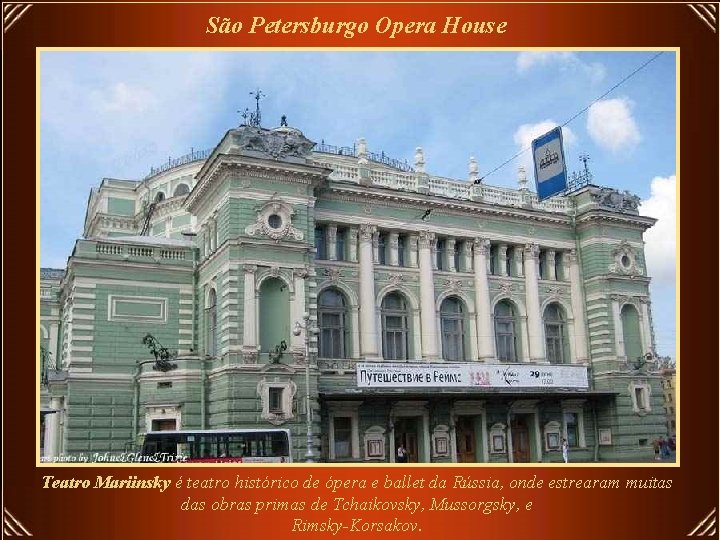 São Petersburgo Opera House Teatro Mariinsky é teatro histórico de ópera e ballet da