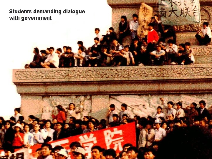Students demanding dialogue with government 