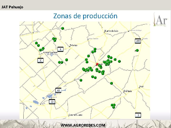 JAT Pehuajo Zonas de producción WWW. AGROREDES. COM 