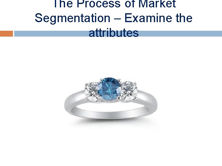 The Process of Market Segmentation – Examine the attributes 