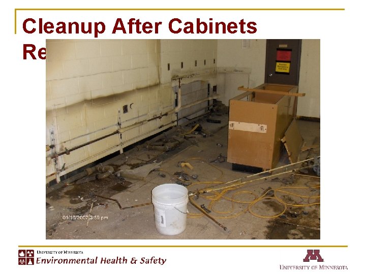 Cleanup After Cabinets Removed 