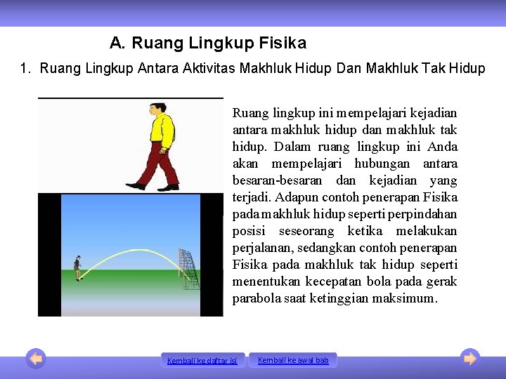 A. Ruang Lingkup Fisika 1. Ruang Lingkup Antara Aktivitas Makhluk Hidup Dan Makhluk Tak