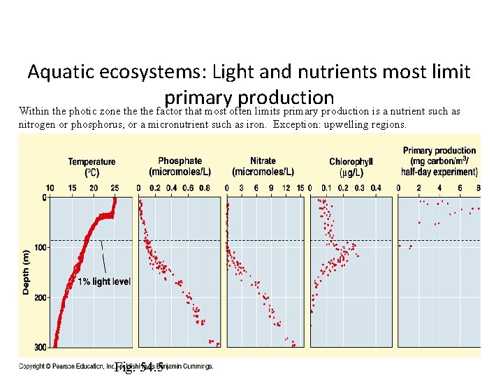 Aquatic ecosystems: Light and nutrients most limit primary production Within the photic zone the