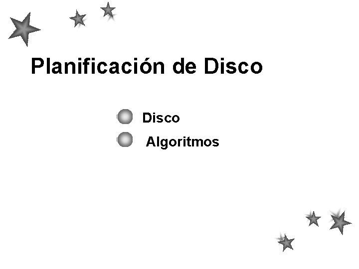 Planificación de Disco Algoritmos 