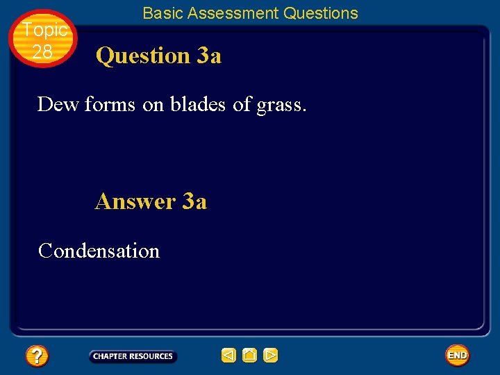 Topic 28 Basic Assessment Questions Question 3 a Dew forms on blades of grass.