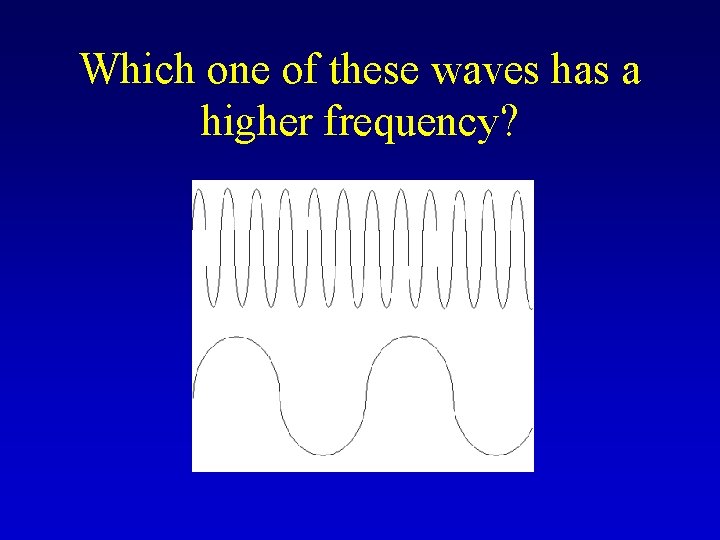 Which one of these waves has a higher frequency? 