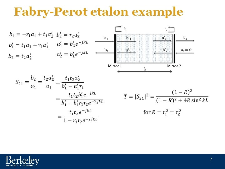 Fabry-Perot etalon example 7 