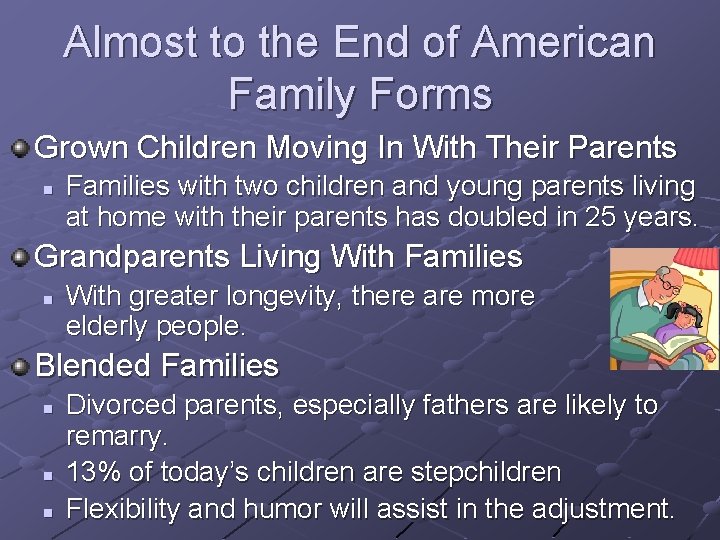 Almost to the End of American Family Forms Grown Children Moving In With Their