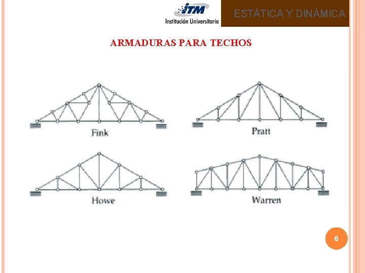 ESTÁTICA Y DINÁMICA ARMADURAS PARA TECHOS 6 